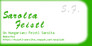 sarolta feistl business card